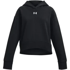 Sportswear|Fleeces And Sweatshirts>Under Armour Rival Fleece Crop Hoodie 8-16y Black