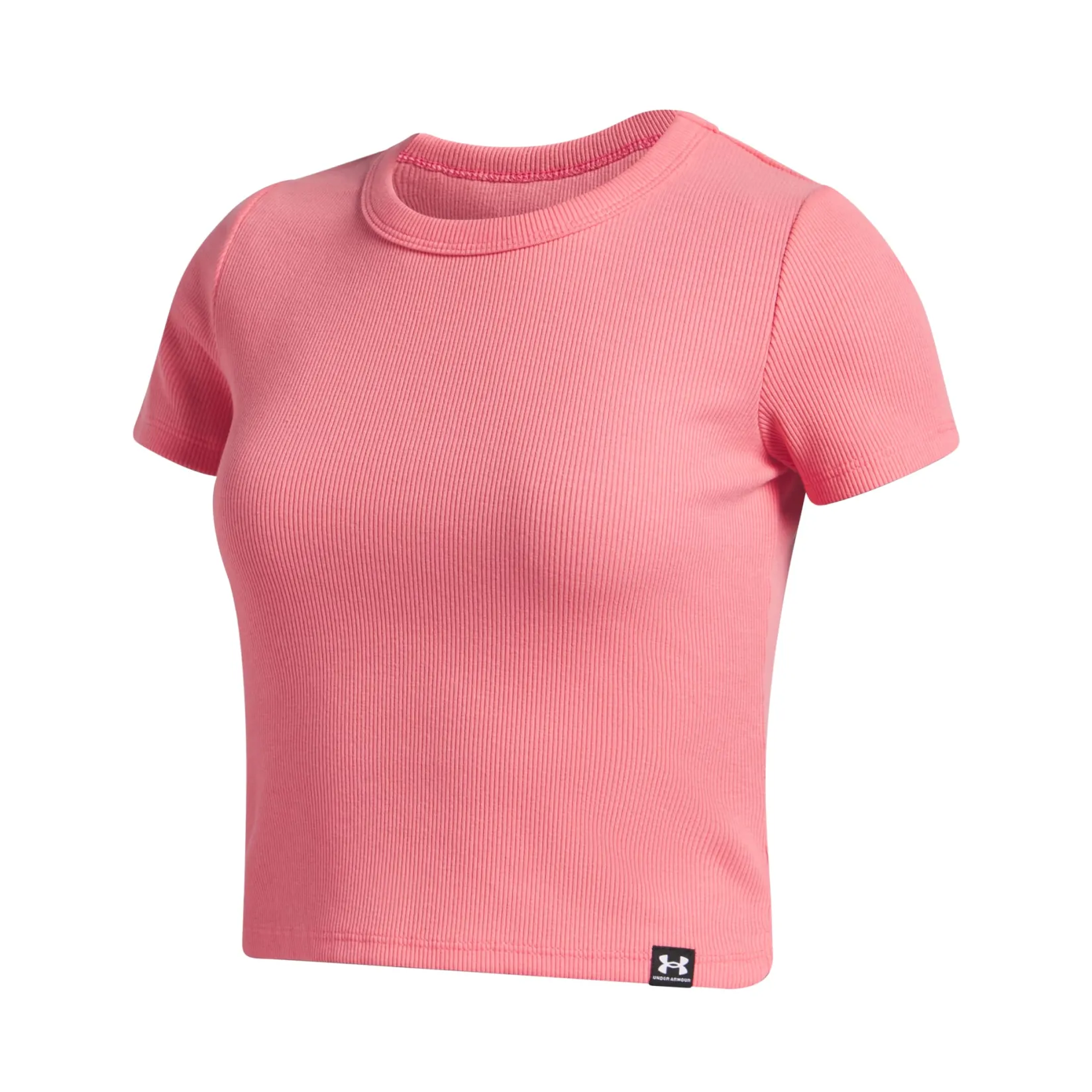 Sportswear|Tops>Under Armour Rival Rib Ss 8-16 Fuchsia