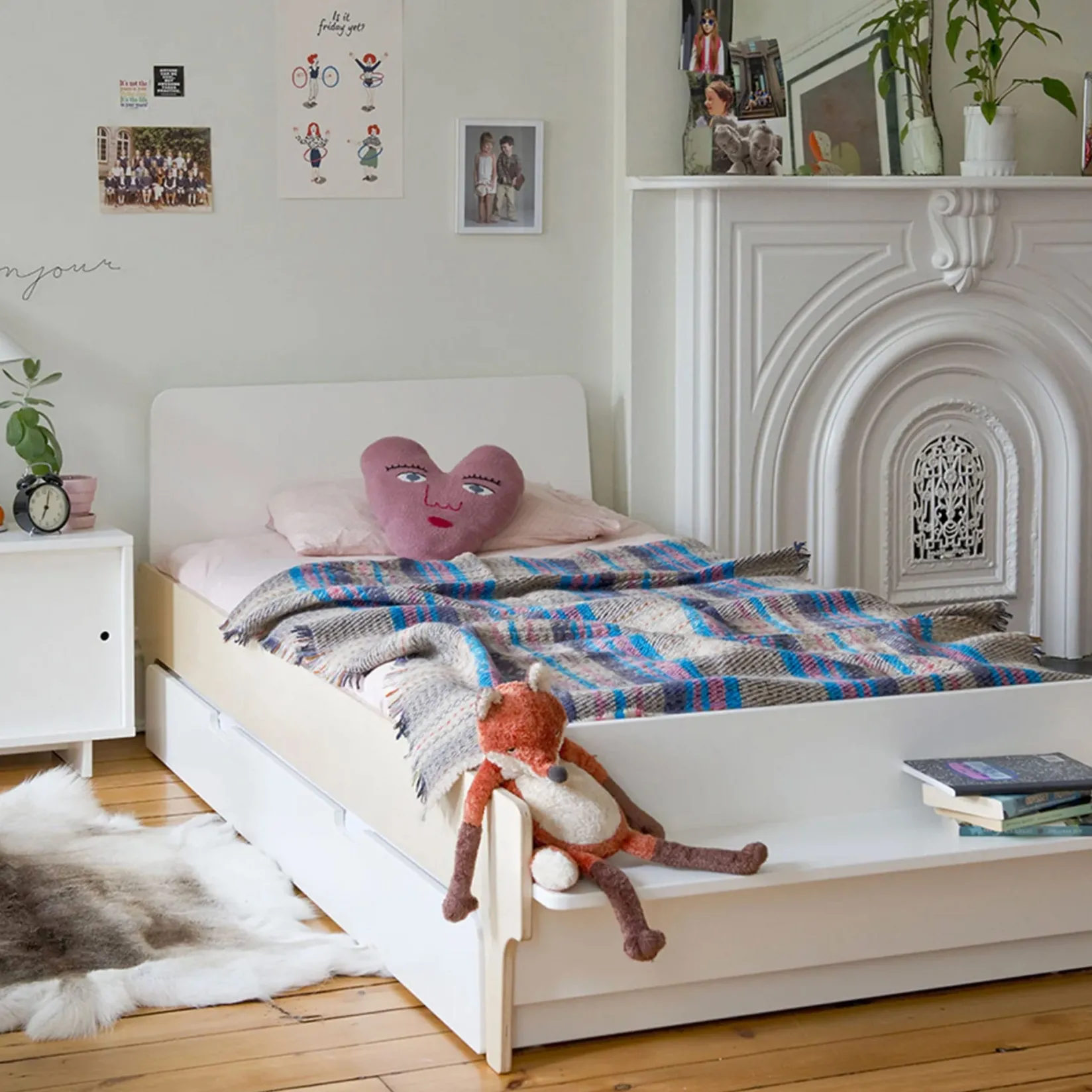 Twin, Full & Queen Beds>Oeuf River Trundle Bed - White