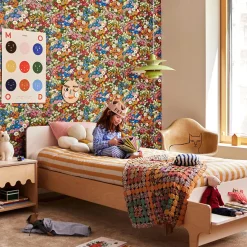 Twin, Full & Queen Beds>Oeuf River Twin Bed - Whte/ Natural