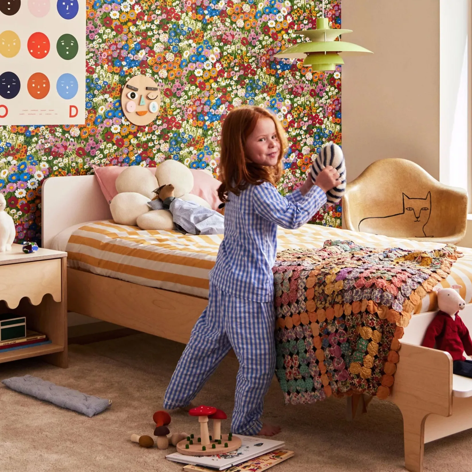 Twin, Full & Queen Beds>Oeuf River Twin Bed - Whte/ Natural