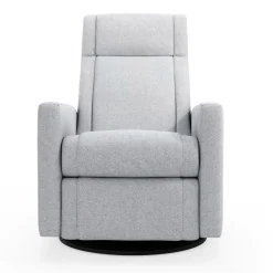 Gliders & Rocking Chairs|Gliders & Rocking Chairs>Jaymar BB Rocking and Swivel Armchair Nelly - Arlo Heather Silver / Black
