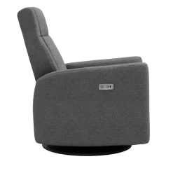 Clearance Rocking and Swivel PowerArmchair Nelly - Nexus Charcoal / Black - Motorized Electric Gliders & Rocking Chairs|Gliders & Rocking Chairs