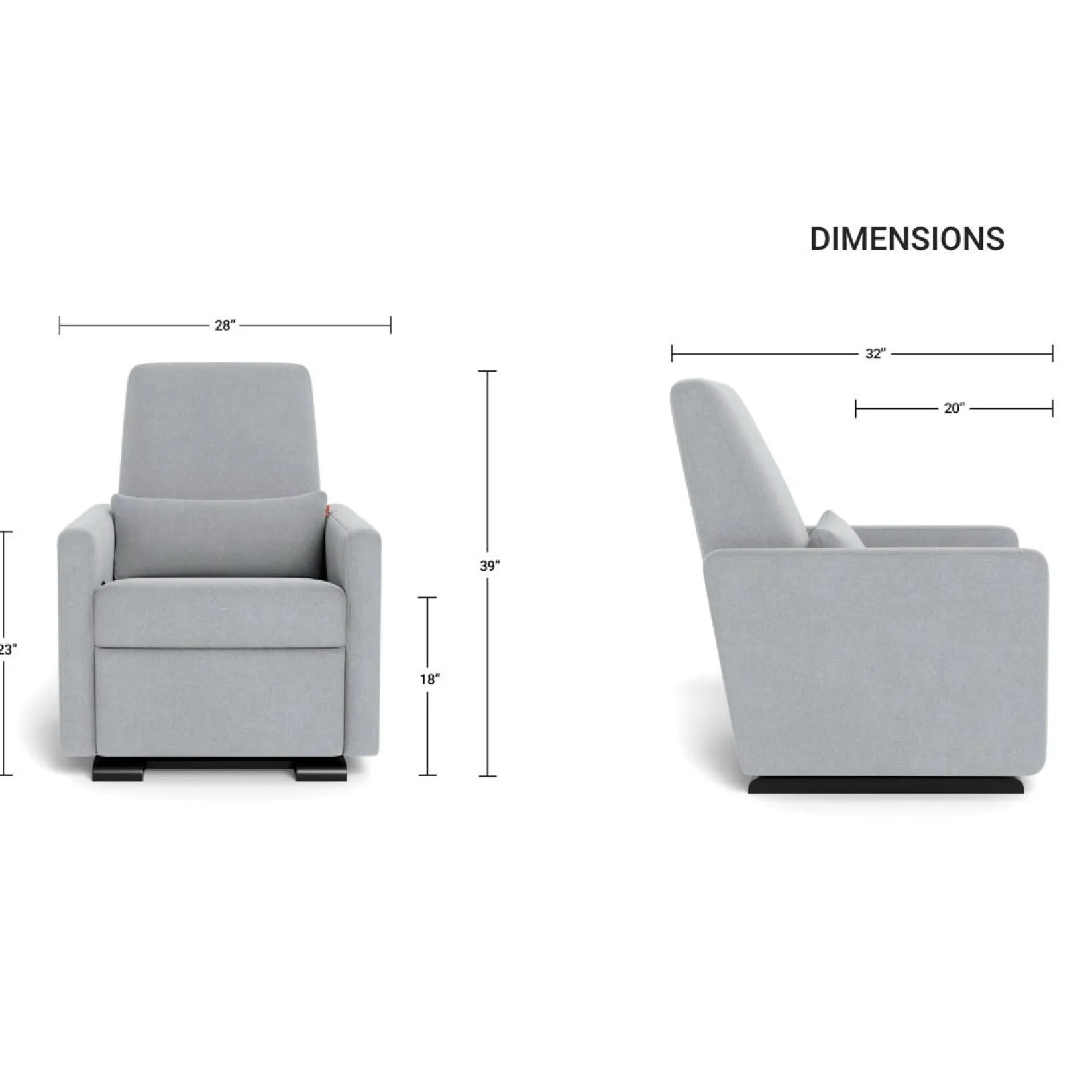 Gliders & Rocking Chairs|Gliders & Rocking Chairs>Monte Rocking Glider Recliner Armchair Grano - Dune / Gold