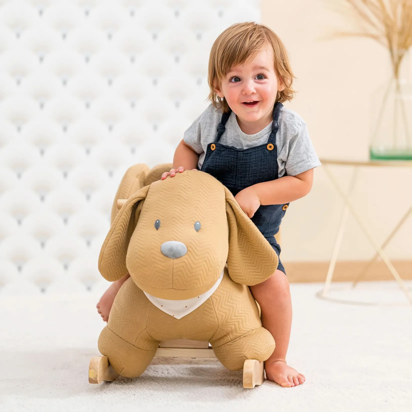 Swings & Rockers>Nattou Rocking Toy Dog Charlie - Caramel