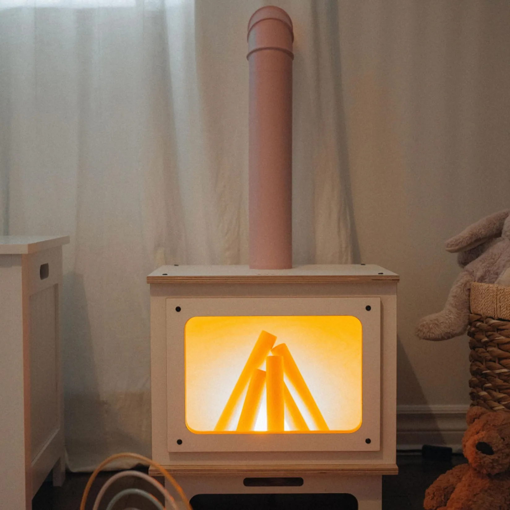 Kid'S Tables & Chairs>Oramood Rustik Fireplace - Naturel/Pink