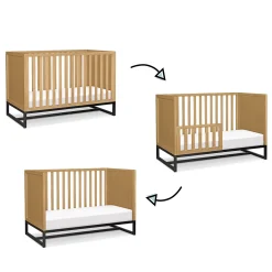 Hot Ryder 3-in-1 Convertible Crib - Honey Cribs & Mattresses|Cribs & Mattresses