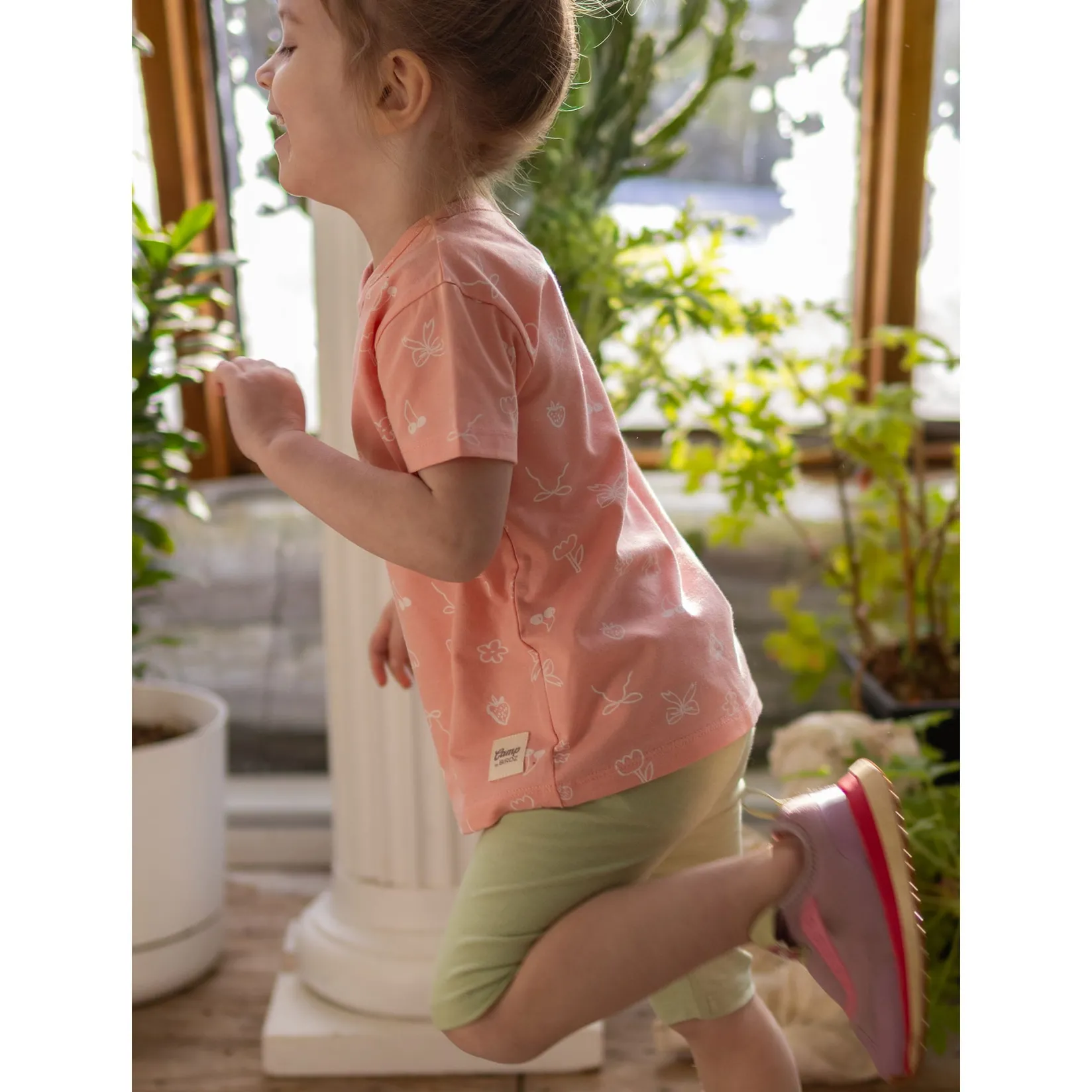 Leggings & Jeggings>Camp by Birdz Sage Solid Biker Short 2-8y Sauge