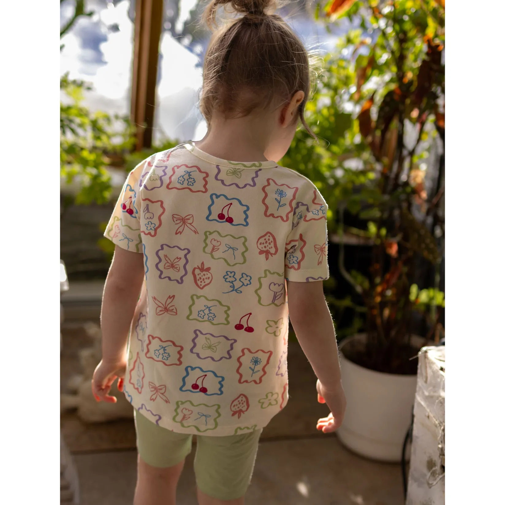 Leggings & Jeggings>Camp by Birdz Sage Solid Biker Short 2-8y Sauge