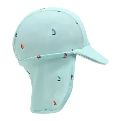 Hats And Caps>Color Kids Sailboat Print Hat 1-6 Blue