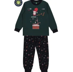 Pajamas & Bathrobes>Nano Santa Claus Pajamas 2-12 Forest