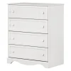 Outlet Savannah 4-Drawer Chest - Pure White Storage Furniture