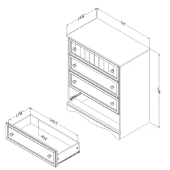 Outlet Savannah 4-Drawer Chest - Pure White Storage Furniture