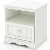 Best Savannah 1-Drawer Nightstand - Pure White Nightstands