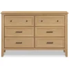 Hot Sawyer Farmhouse 6-Drawer Dresser - Honey Storage Furniture