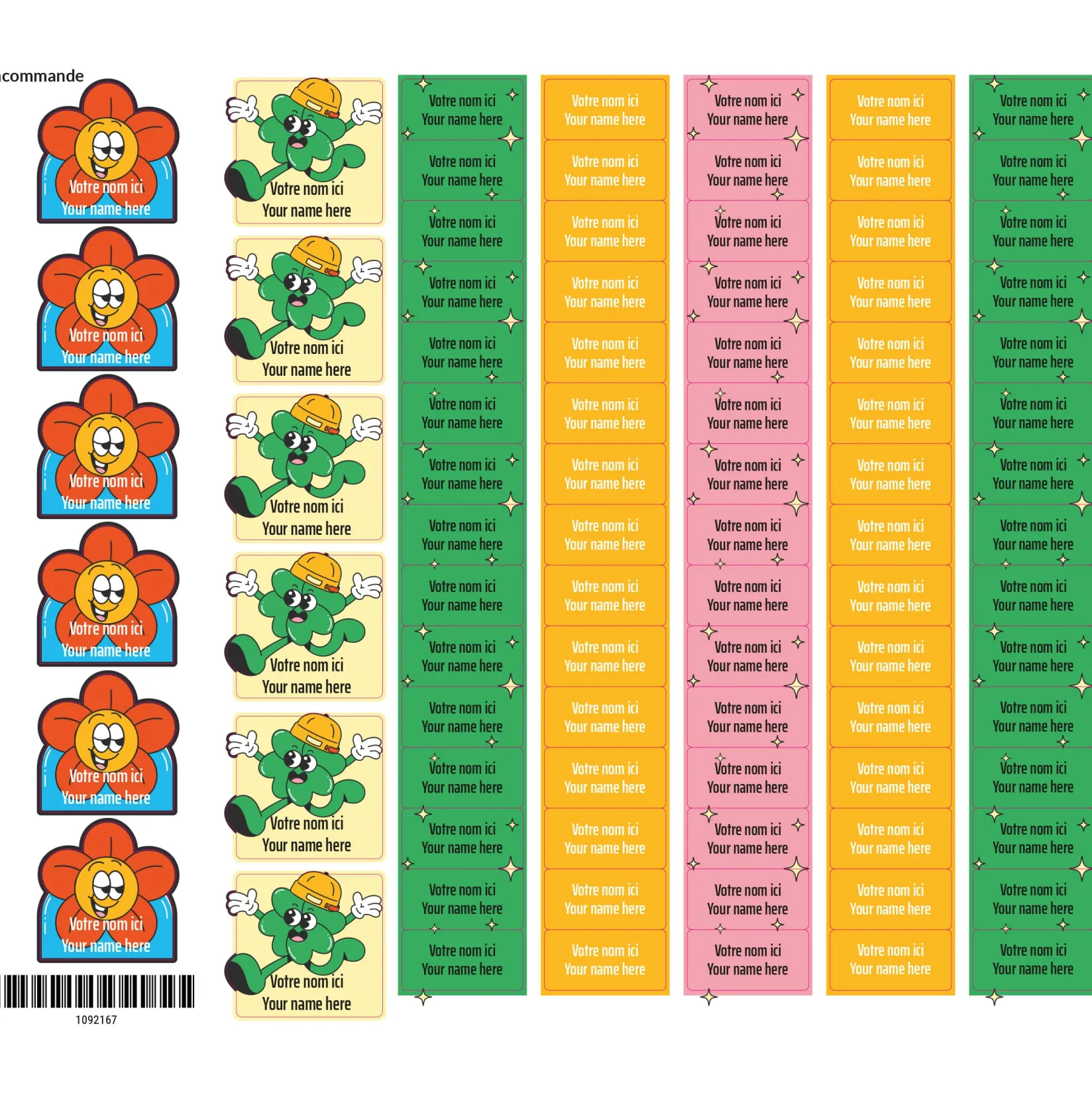 Online School Name Labels - Retro Kids Personalized Name Labels|Personalized Name Labels