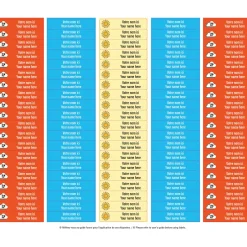 Online School Name Labels - Retro Kids Personalized Name Labels|Personalized Name Labels