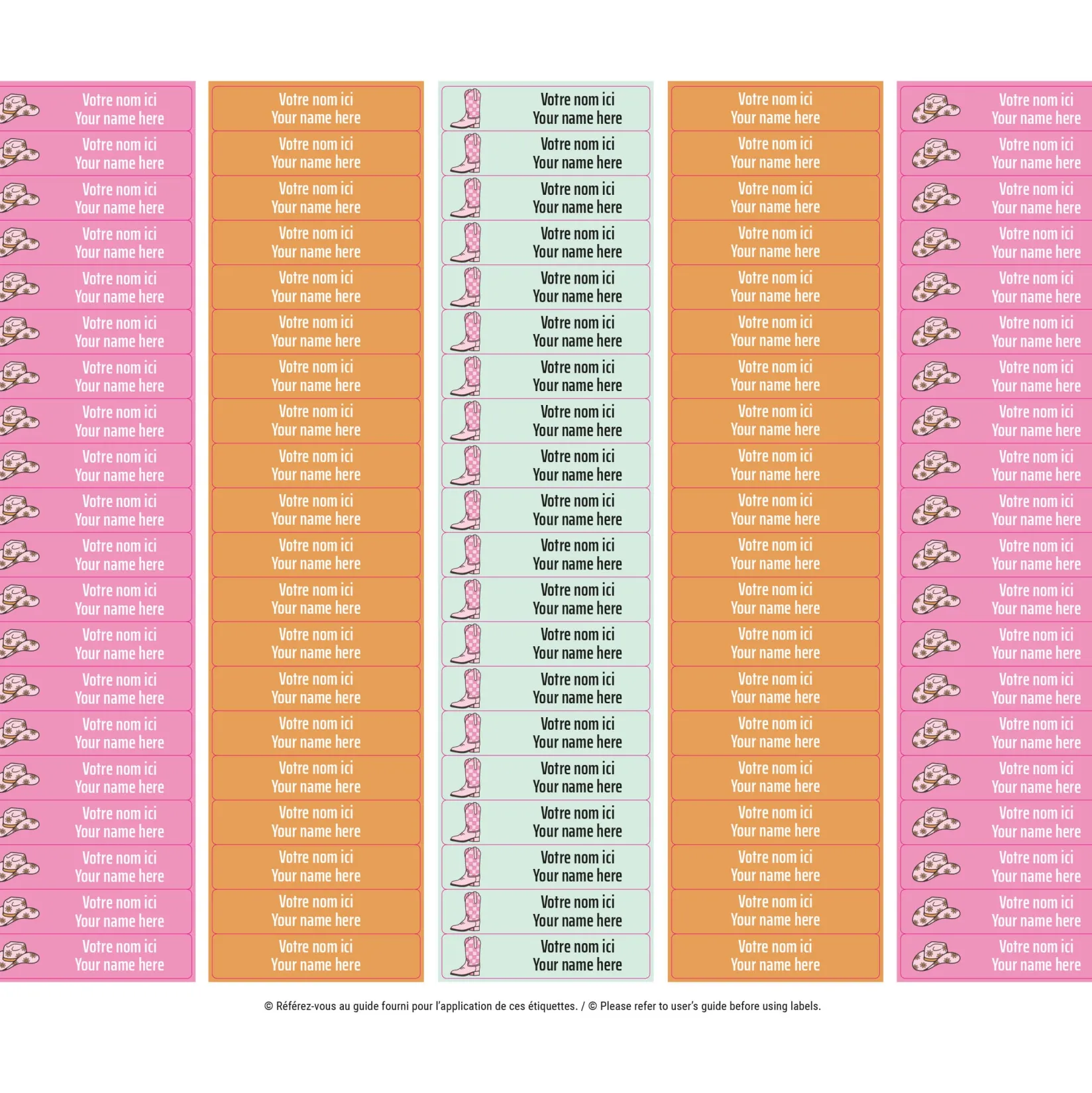 Online School Name Labels - Rodeo Kids Personalized Name Labels|Personalized Name Labels