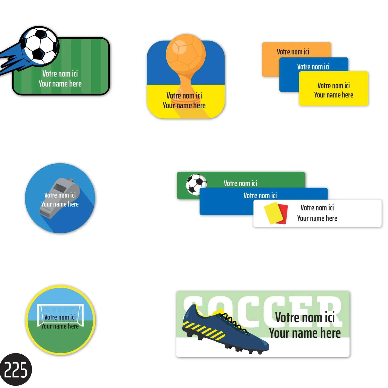 Personalized Name Labels|Personalized Name Labels>Clement - Impressions School Name Labels - Soccer