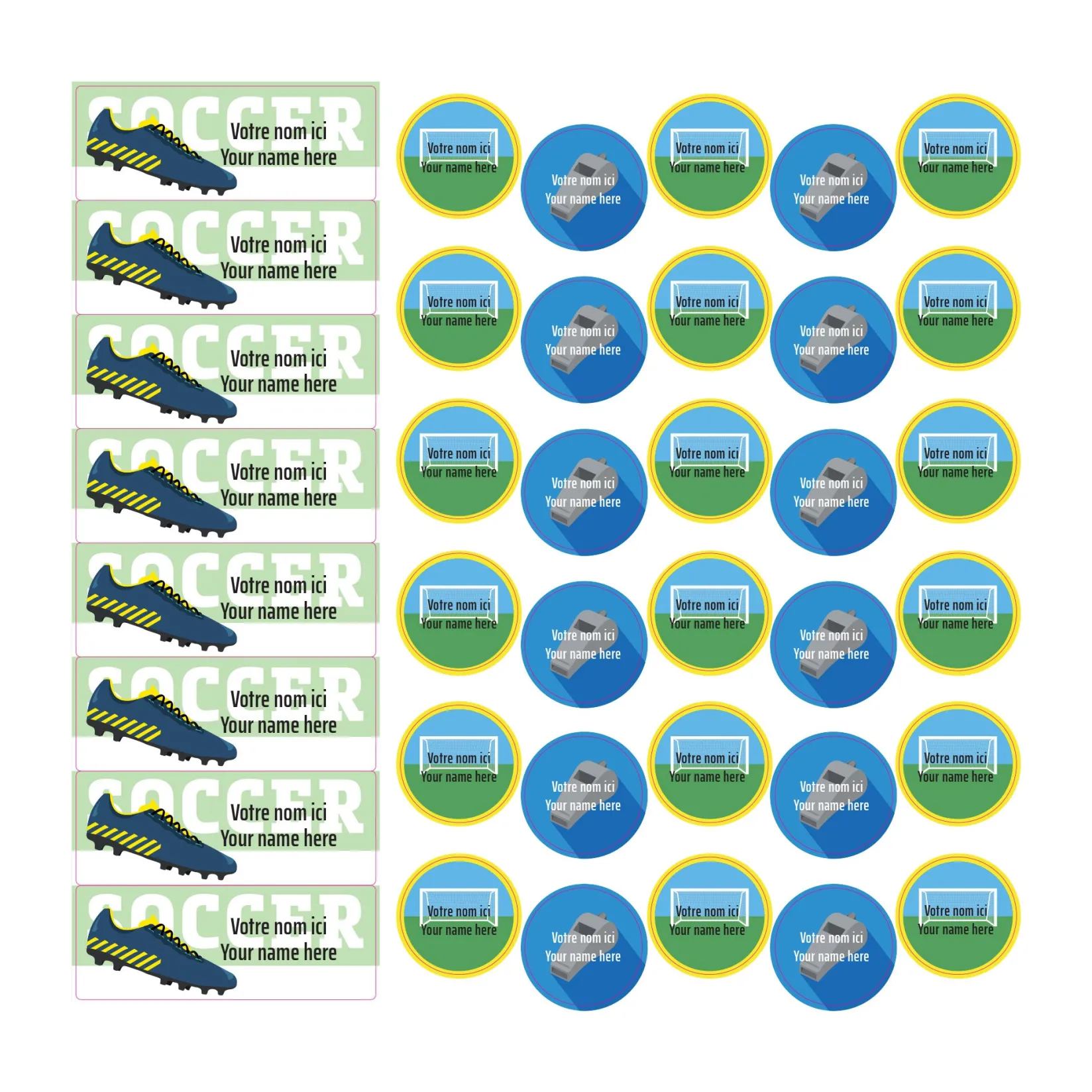 Personalized Name Labels|Personalized Name Labels>Clement - Impressions School Name Labels - Soccer