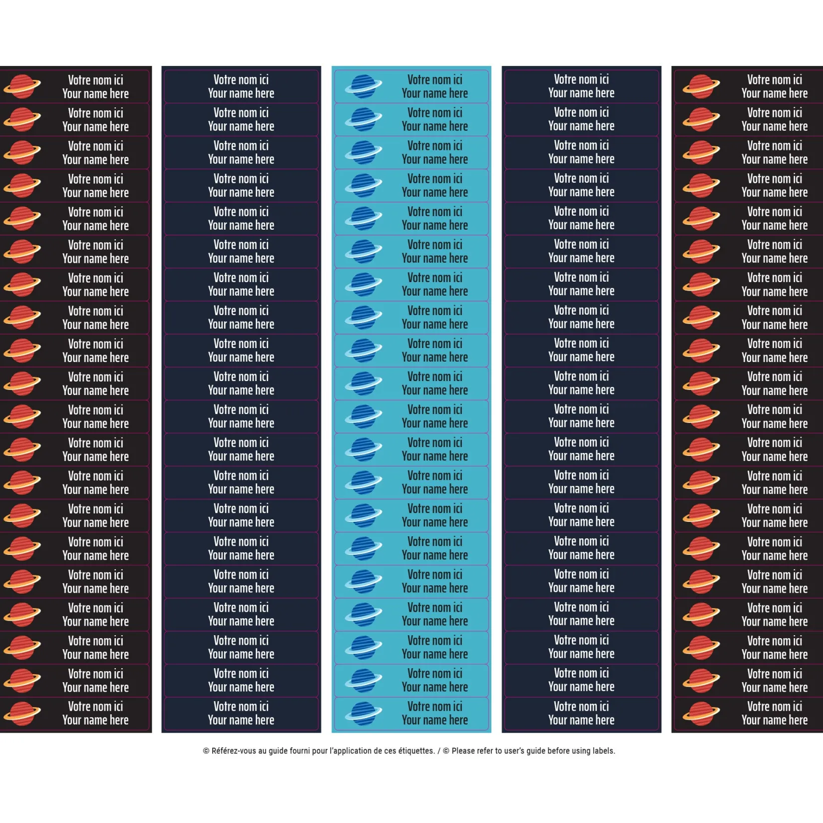 Hot School Name Labels - Space Kids Personalized Name Labels|Personalized Name Labels