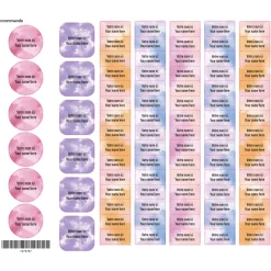 School Name Labels - Tie-Dye 1 Kids Personalized Name Labels|Personalized Name Labels