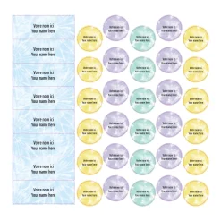 School Name Labels - Tie-Dye 1 Kids Personalized Name Labels|Personalized Name Labels