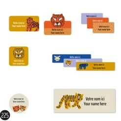 Personalized Name Labels|Personalized Name Labels>Clement - Impressions School Name Labels - Tigers
