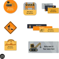 Online School Name Labels - Trucks Kids Personalized Name Labels|Personalized Name Labels