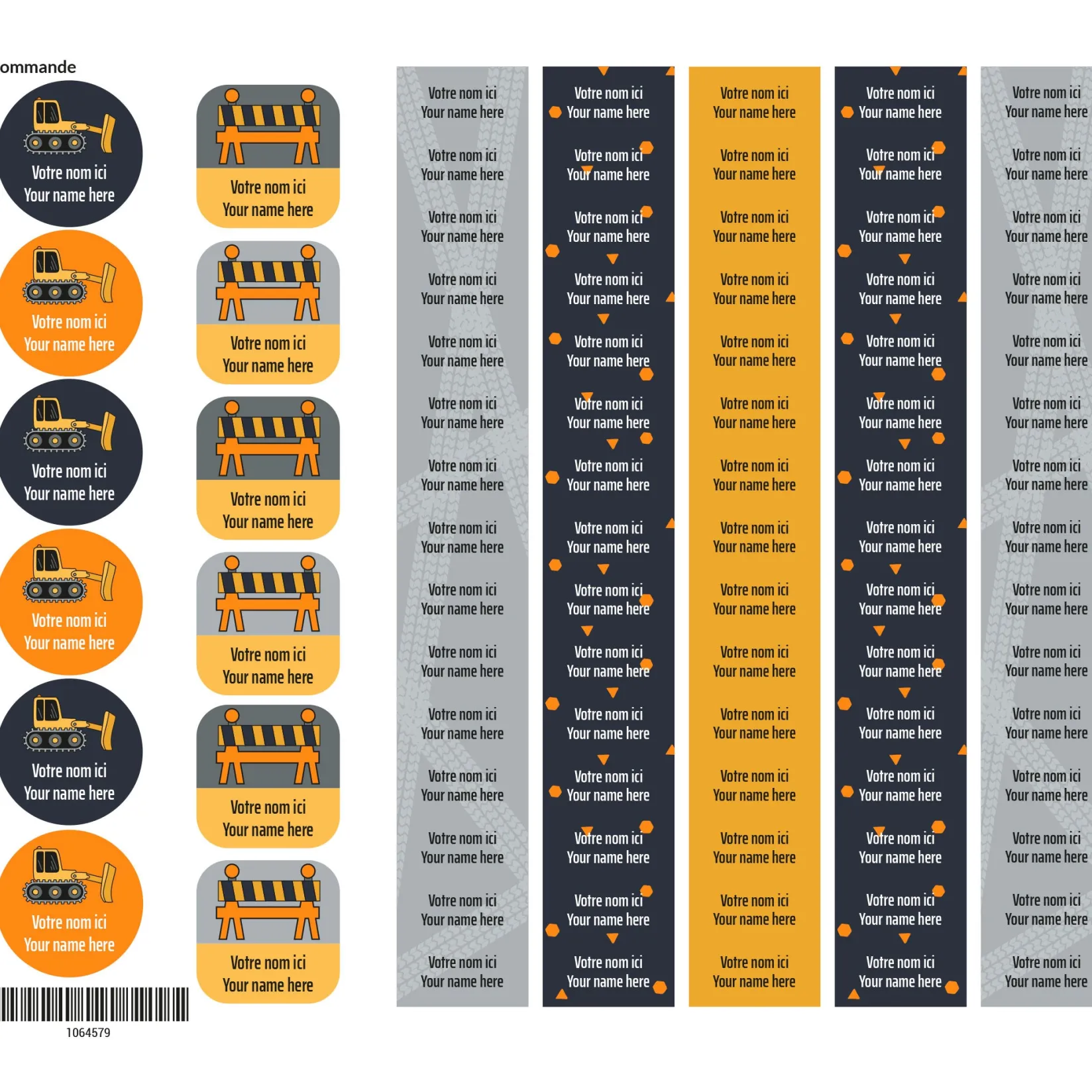 Online School Name Labels - Trucks Kids Personalized Name Labels|Personalized Name Labels