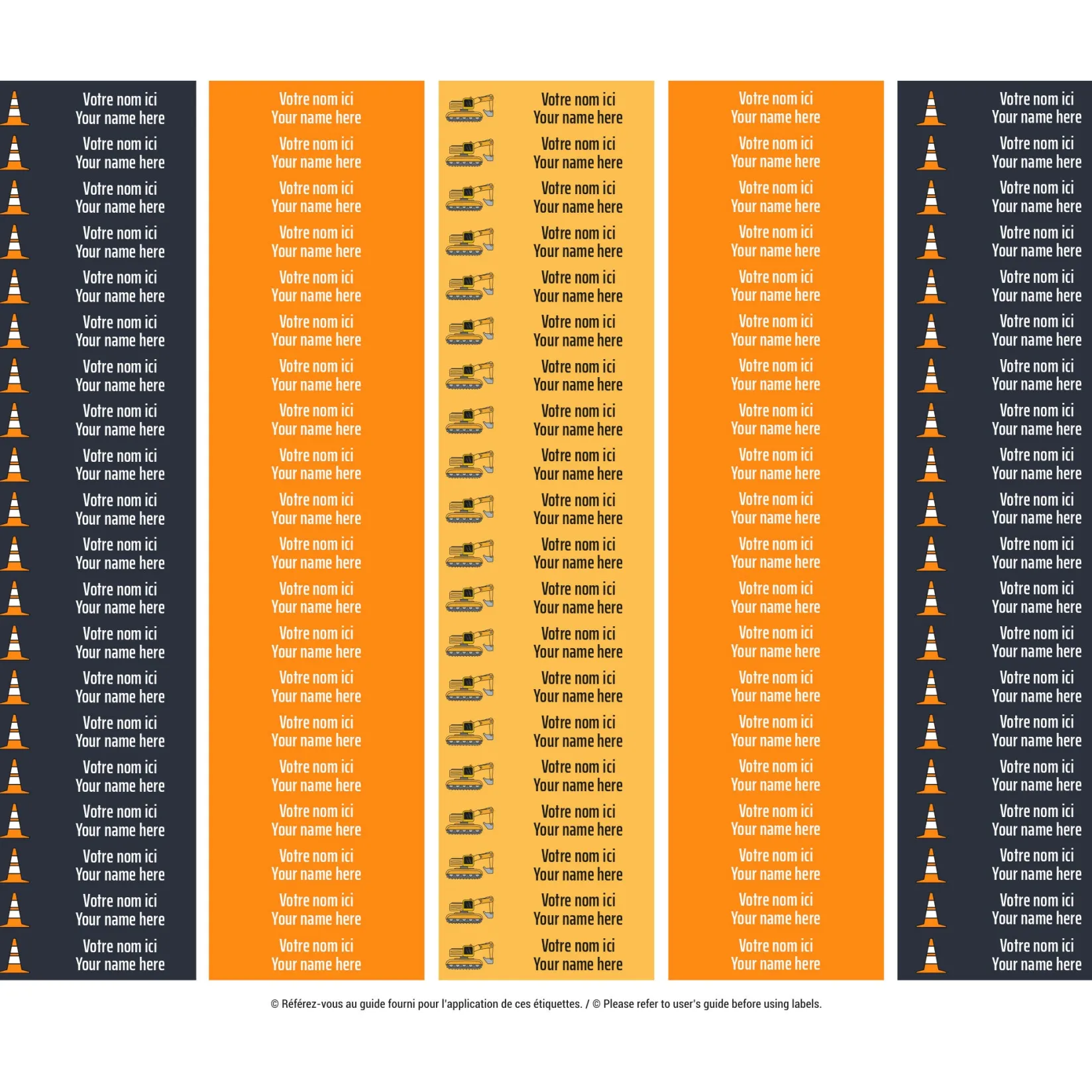 Online School Name Labels - Trucks Kids Personalized Name Labels|Personalized Name Labels