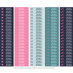 Online School Name Labels - Unicorns and Flowers Kids Personalized Name Labels|Personalized Name Labels