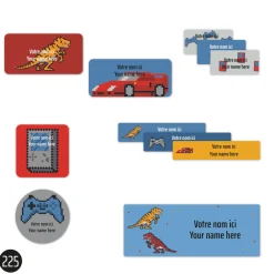 Personalized Name Labels|Personalized Name Labels>Clement - Impressions School Name Labels - Video Games Dino