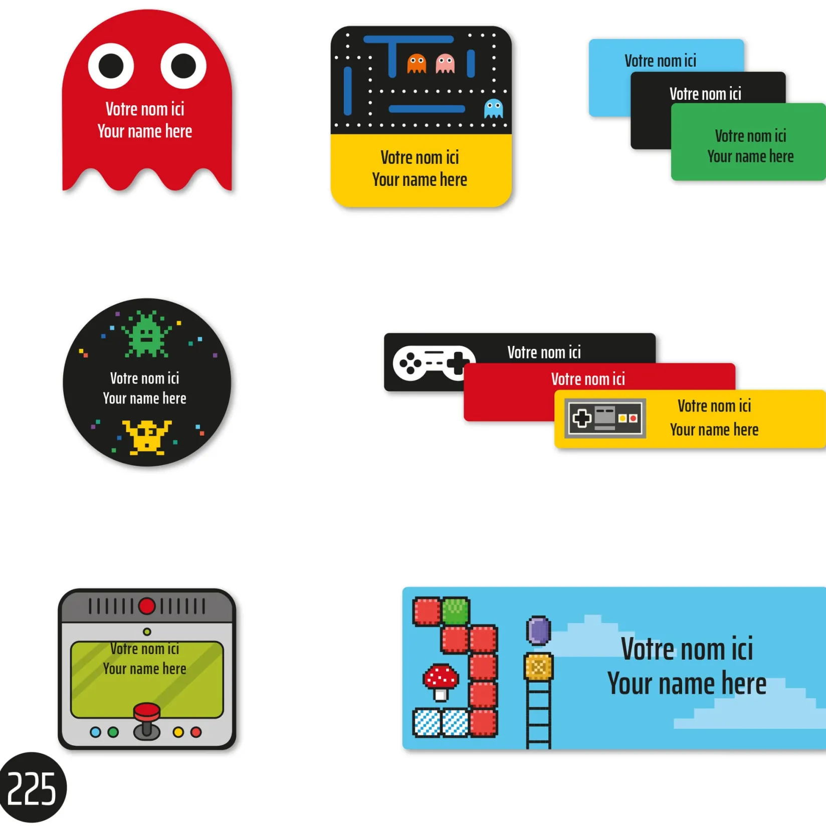 Discount School Name Labels - Video games Kids Personalized Name Labels|Personalized Name Labels