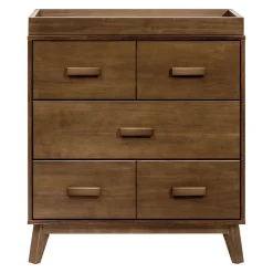 Changing Tables>Babyletto Scoot 3-Drawer Changer Dresser - Walnut