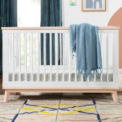 Cribs & Mattresses|Cribs & Mattresses>Babyletto Scoot 3-in-1 Convertible Crib - White / Washed Natural