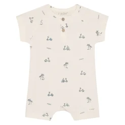 Rompers & Jumpsuits>Fixoni Scooter Print Romper 6-24m Ivory