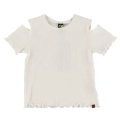 Tops>Nano Sea Ribbed T-shirt 2-12 Ivory