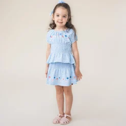 Tops>Nano Sea Vichy Blouse 2-12 Blue