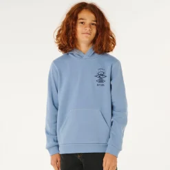 Fleeces And Sweatshirts|Tops>Rip Curl Search Icon Hoodie 8-14y Blue