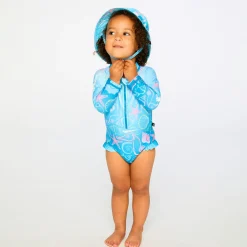 Swimsuits>Deux par Deux Seashells Swimsuit 3-24m Turquoise