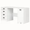 Desk>South Shore Sewing Craft Table and Storage - Artwork Pure White