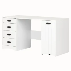 Desk>South Shore Sewing Craft Table and Storage - Artwork Pure White