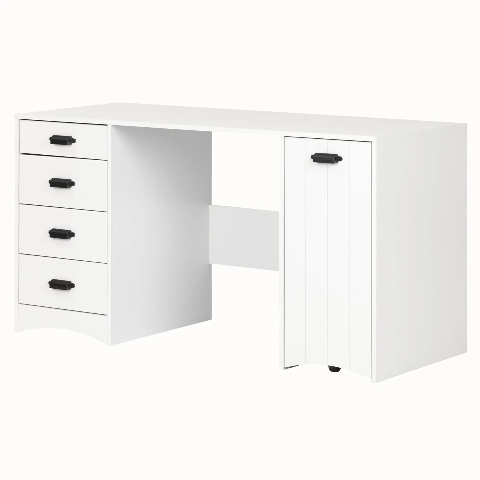 Desk>South Shore Sewing Craft Table and Storage - Artwork Pure White