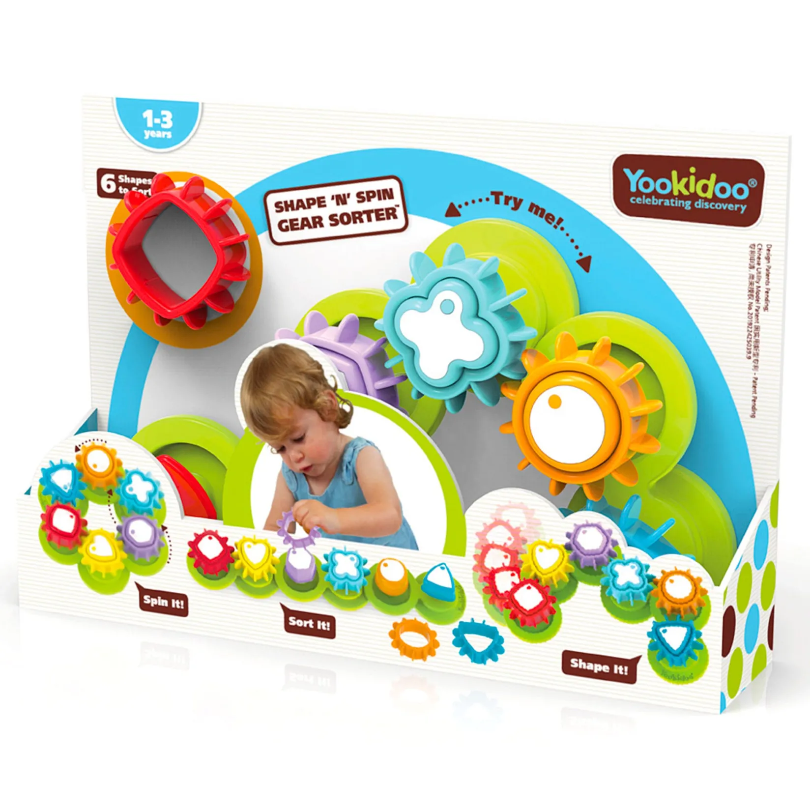 Hot Shape 'N' Spin Gear Sorter Developmental Toys