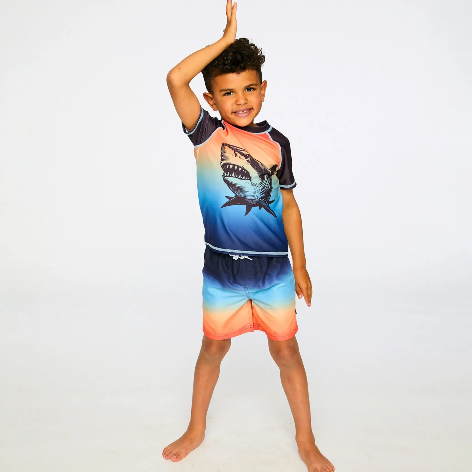 Discount Shark Rashguard 7-12 Kids/BOY Swimsuits