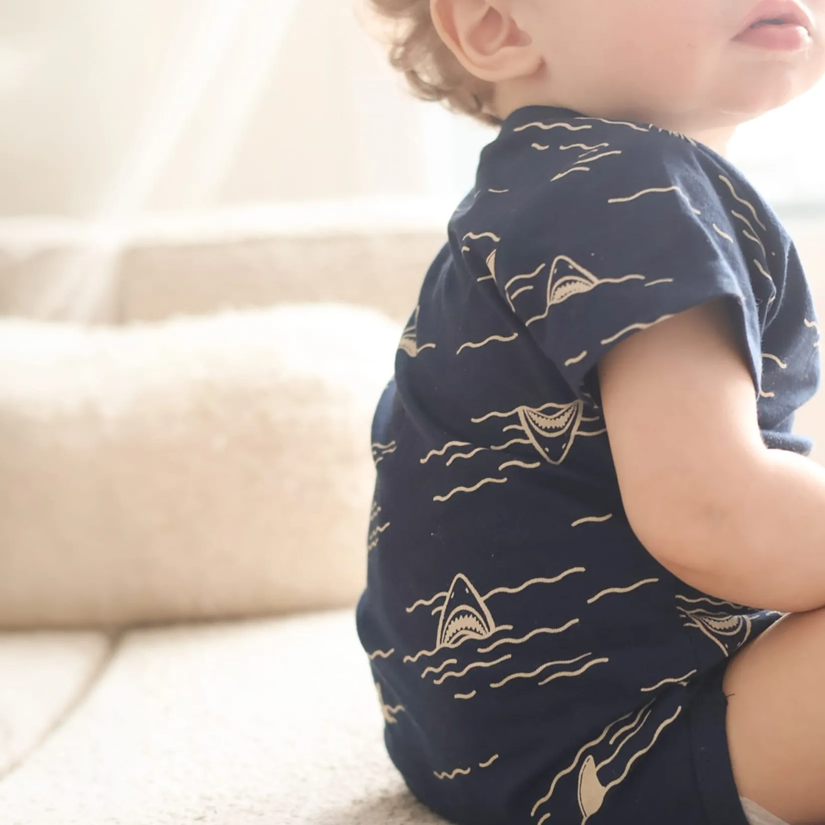 Online Sharks Bodysuit 3-24m BOY Tops