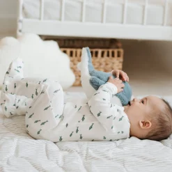 Pajamas|Pyjamas>Firsts par Petit Lem Sharks Ribbed Pajamas 0-12m Beige