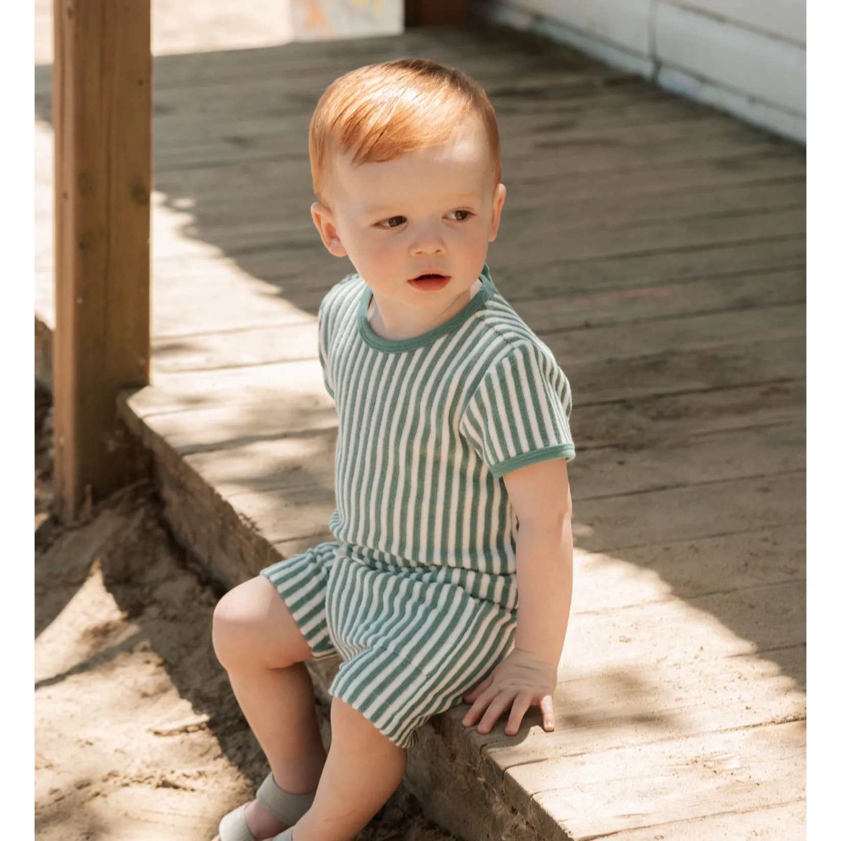 New Sharks Striped Set 3-24m BOY Outfit Sets