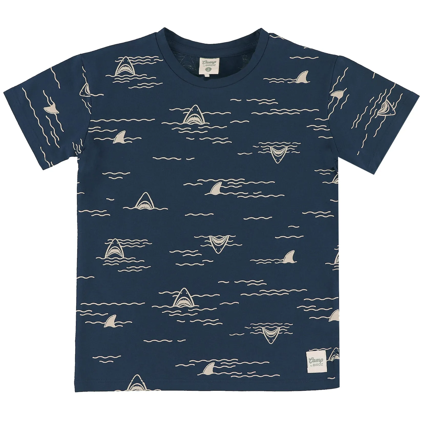 Tops>Camp by Birdz Sharks T-shirt 2-8y Marine